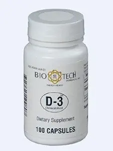 Bio- Tech - D3 (Cholekalcyferol) 1000 j.m. 100 kapsli przez Bio- Tech