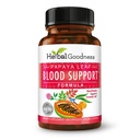 Herbal Goodness Papaya Leaf Support Capsules - Płytki i kości Marrow Health, Immunitet Support & Blood Cleanse - 60 / 450mg Veggie kapsułki (1 butelka)