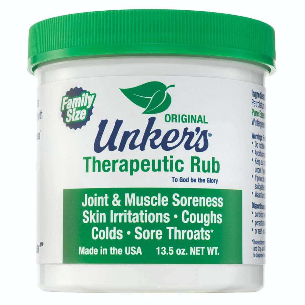 Unkers Terapeutyczne Rub na bóle stawów, ból mięśni, Burn Cream, lub uspokoić kaszel 13.5 uncji