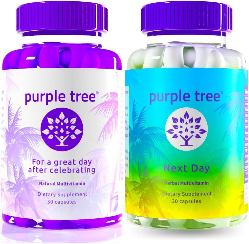 purpurowe drzewo Celebrate + Next Day Bundle Next 124; Post- Celebration Wellness Witamina Combo, Liver Support & Body Replenisher