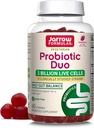 Jarrow Fixas ® Probiotic Duo, 3 Miliard Live Cells Supplement for Immune Health and Digestive Support, 60 Malina Flavor Probiotic Gummies, 30 Day Supply