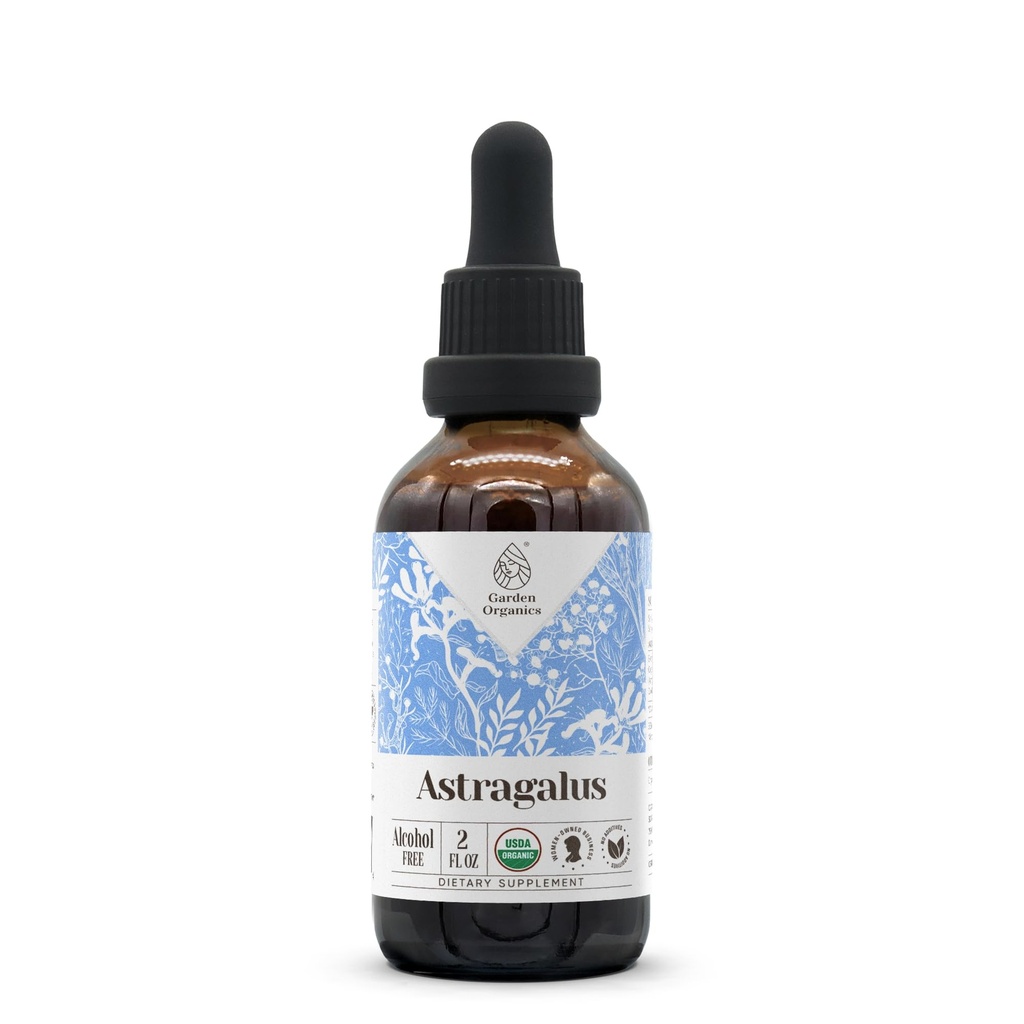 Astragalus USDA Organic Alcohol Free Extract Astragalus 124; Suplement diety, Wysokomocna nalewka Astragalus; Natural Certified Organic Astragalus (Astragalus Dicolaceus) Suszony korzeń (2 oz)