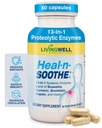 HEAL- N- SOOTHE Joint Support Supplements - Enzymy proteolityczne takie jak Bromelain & Papain, z Boswellia, Turmeric & Ginger- Promotes Protein Digestive Function & Body Defense Welnes- 60 Count (1 Pack)