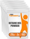 BulkSupplements.com Betaine HCl Powder - Betaine Hydrochloride Supplement, Betaine Powder - Betaine 750mg, Digestive Health Support - Gluten Free, 750mg per Serving, 5kg (11 funtów)