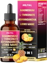 10in1 Magnezu L- Threonian Płynne krople z Ashwagadha, Lwy Mane & 7 Więcej Herbal - 1 Fl Oz - Flavor ananasowy