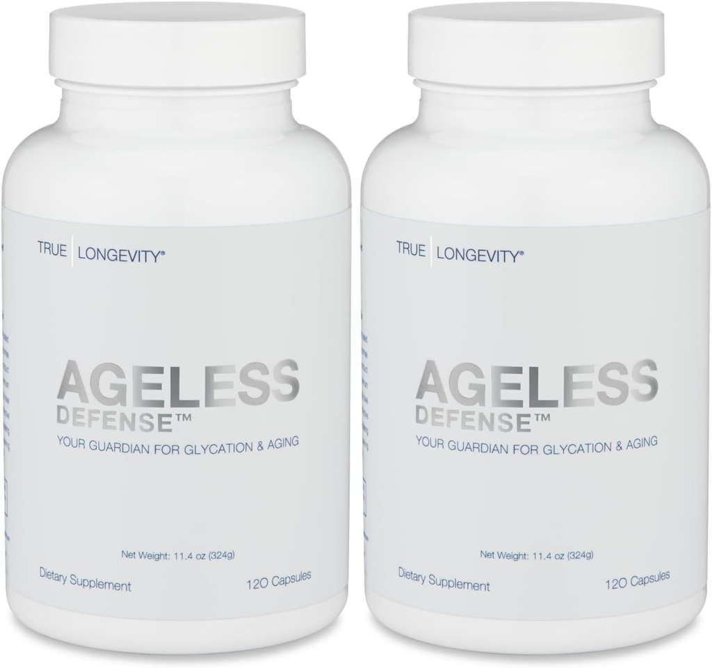 DrinkHRW Ageless Defense Ultimate Formulacja, Inhibits Zaawansowane produkty końcowe Glikation, 2 butelki, 240 Wszystkich tabletek