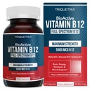 BioActive Witamina B12 - 5000 µg, Zawiera 3 BioActive Forms B12 Plus Methylfolate Cofactor - Metyl B12, Adenosyl B12 & Hydroxy B12 Size 124; Wspomaga energię, Metabolizm i nastroje 124; Wegan, Non-GMO (60 Sług)