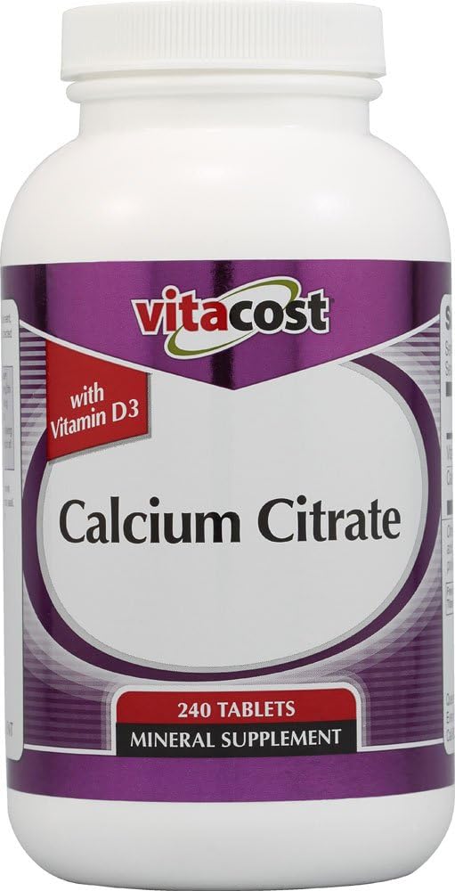 Cytrynian wapnia witakost z witaminą D3- 1000 mg na porcję - 240 tabletek