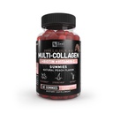 Multi Colagen Peptide Gummies (1, 2, 3, 5 i 10) + Witamina C + Biotin + Kwas hialuronowy 124; Wspiera zdrowe włosy, Skóra i paznokcie 124; Non-GMO i Gluten- Free 124; Natural Peach Flavor 124; 60 Gummies