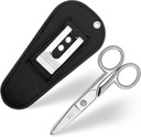 Nożyce elektryczne wielozadaniowe ze skórzaną wkładką - Heavy Duty Stainless Steel Electrical Shears With stripping Notches, File & Scraper - Nasze nożyce są do prawego i lewego ręcznego użycia - Black