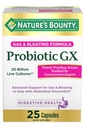 Nature 's Bounty Probiotic GX, Pomaga w sporadycznych gazu i wzdęcia, Suplement diety, Zdrowie trawienne, 25 Kapsułki