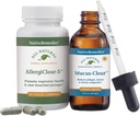 Native Remedies Clear Sinus & Throat ComboPack - Natural Homeopatic Mucus- Clear for Phlegm and Congestion and Herbal Supplement AllergiClear- S for Research Health and Function