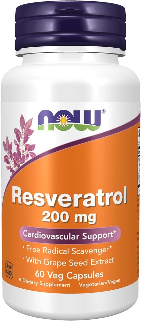 Teraz Foods Resveratrol 200 mg z ekstraktem z nasion winorośli - 60 kapsułki