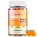 Omega 3 6 7 9 Gumiaki dla kobiet - Omega 3 Suplement z Sea Buckthorn Oil, Olej lniany, Witaminy E, A & Probiotyki - Skóra, Oko & Suchość, Flavor rumianku - 60 Gumiaki