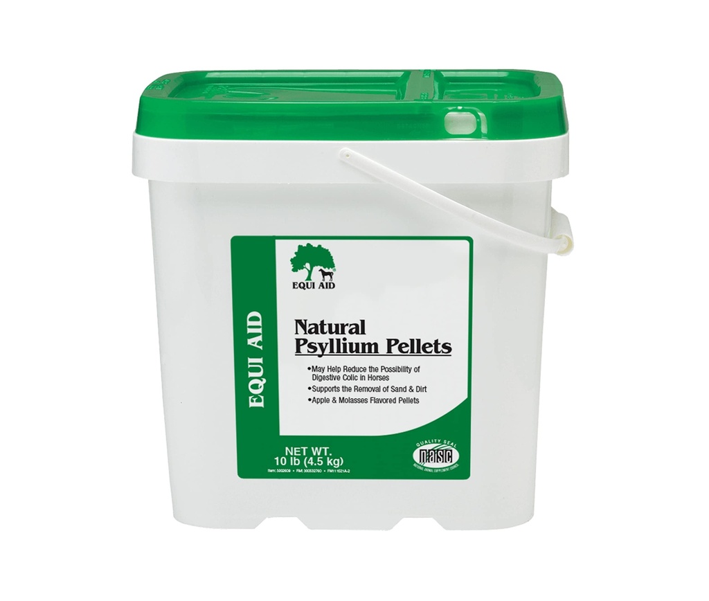 Farnam Equi Aid Natural Horse Psyllium Supplets, Wspiera usuwanie piasku i brudu z Ventral Colon, 10 funtów, 32 Scoops