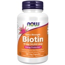 Teraz suplementy żywności, Biotin 10 mg (10 000 µg), Dodatkowa siła, Produkcja energii *, 120 Kapsułki Veg