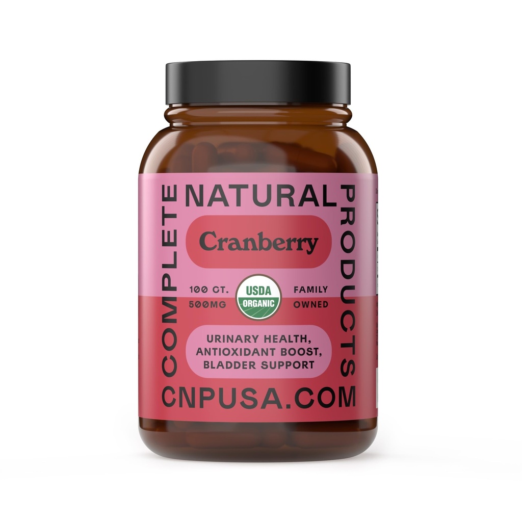 Kapsułki z żurawiny organicznej 500 mg / kg mieszanki paszowej pełnoporcjowej o wilgotności 124; Plant- Based, Vegan, Non-GMO, No Fillers Bis124; Wspiera Trakt moczowy & Bladder Health