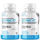 Nature 's Fuzje GlyNAC- ET NAC Suplement N- Acetylo Cysteina Ester etylowy - 20x Więcej Biodostępności - Glicyna i N- acetylocysteina Ester etylowy Suplement przeciw starzeniu, Boost Glutation Pack 2- 120