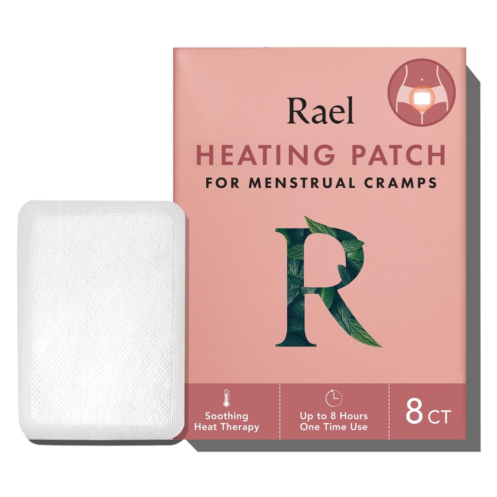 Rael Ziołowe Łaty Ogrzewania, Rail Cramps Relief, Heat Therapy, Ultra Thin Design, On The Go Size, dla wszystkich rodzajów skóry (8 Count)