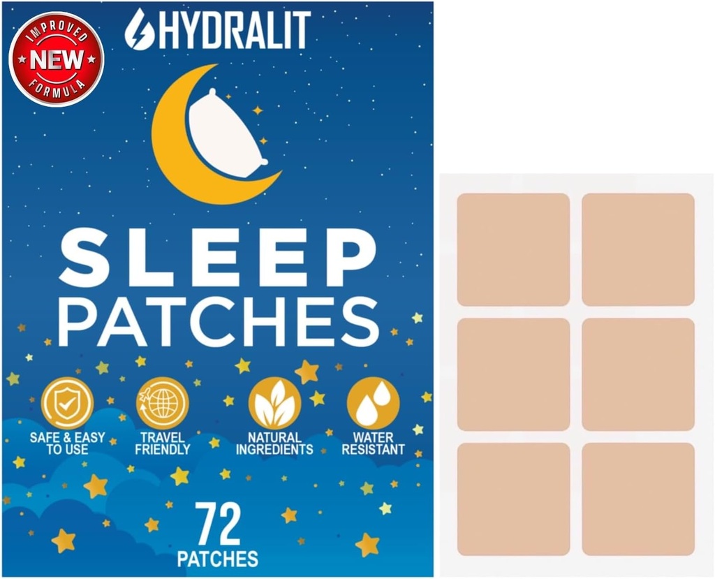 Sen Łaty dla dorosłych Dodatkowa siła Sleeping Aid Patch Melatonin Restful Nights Time- Wydany Formuła Skóra Jet Lag Przyjazny Podróż Last All Night Mężczyźni i Kobiety Lepiej Rano 72 Pack