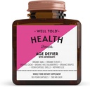 Dobrze powiedziane przeciwstawne suplement wsparcia skóry Zdrowie wiek defier z Amalla organiczna, Cacao i Resveratrol z winogron organicznych - Non- GMO + Wegan (60 kapsułki)