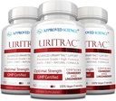 Zatwierdzone Science ® Uritrac ™ - Wsparcie UTI - Żurawina, D- Mannose, Lingonberry - Vegan Friendly - 60 Kapsułek na butelkę - Opakowanie po 3