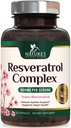 Resveratrol Supplement 1800mg - Ekstra Silne Przeciwutleniacze dla Zdrowego Starzenia i Wsparcia immunologicznego - Heart Health & Cellular Energy Supplement - Non- GMO, Bioavailable Trans- Resveratrol - 120 Vegan kapsułki