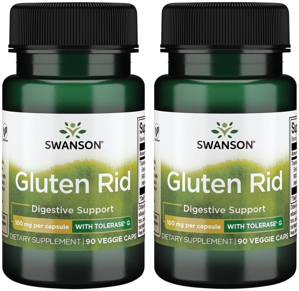 Swanson gluten Rid with Tolerase G 100 mg 90 Veg Caps (2 opakowania)