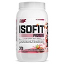 Nutrex Badania IsoFit białka serwatki w proszku Instantised 100% Izolat białka serwatki (30 Serwacja (Opakowanie 1), Truskawki i śmietana)