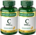 Nature 's Bounty Witamina C, 1000mg, Wspiera zdrowie immunologiczne, 100 Kapletów (Opakowanie po 2)