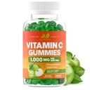 Witamina C Gummies 1000mg dla dorosłych i dzieci - Maksymalna moc Chewable immunologicznego wsparcia, Wsparcie Kolagenowe - Sour Green Apple Flavor - Gluten Free, Non-GMO, Wegetarianin - 90 Gummies (30 Servings)