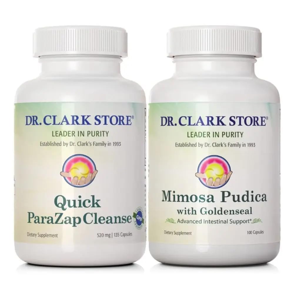 Dr Clark Store Quick para- Zap Cleanse & Mimosa Pudica - Potężny Cleanse, Detox Support & Gut Health Formula