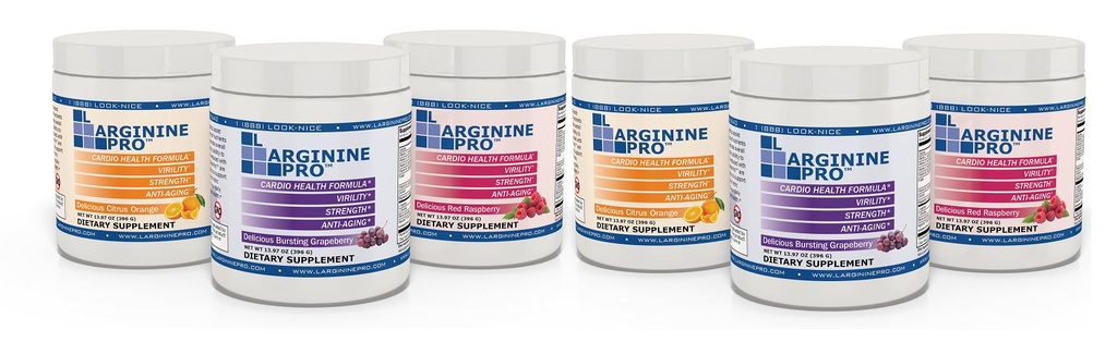 L- ARGININE PRO PHARE 124; 5,500mg L- arginina Plus L- cytrulina 1,100mg malina, pomarańczowy i winogronowy proszek do sporządzania mieszanki do napojów dla zwiększonej produkcji tlenku azotu