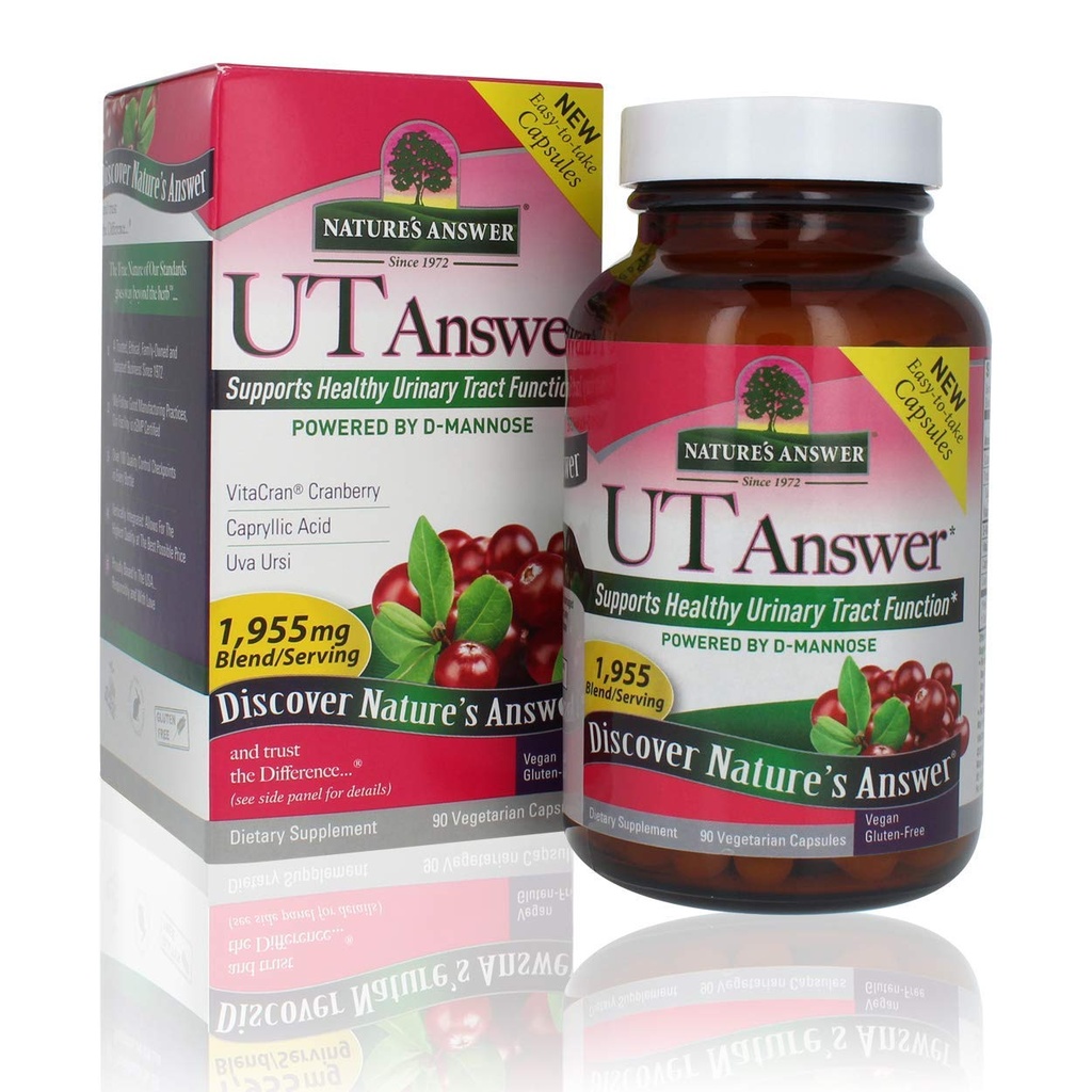 Odpowiedź natury UT Odpowiedź z D- Mannose 1955mg 90- Hrabia 124; Urynary Tract & Bladder Support 124; Natural Detox Response 124; Gluten- Free, Wegan, Kosher Perfect 124; Single Count