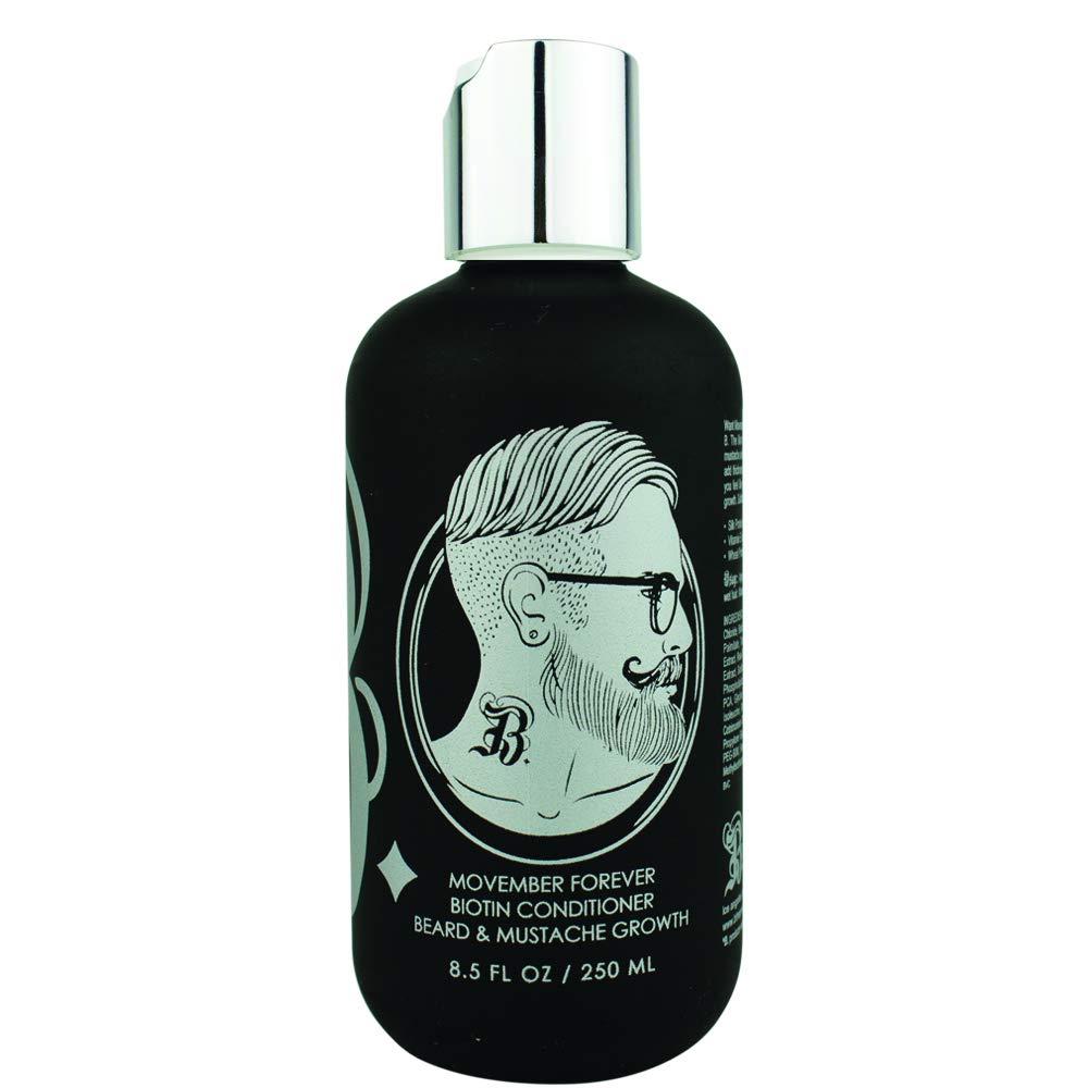 Biotin Beard Growth and Thickening Conditioner - (Wysoka potencja) Beard Care with Biotin - for Best Beard Growth - Beard Conditioner for Grooming - Movember Forever Biotin Facial Conditioner 8.5oz.