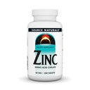 Źródło Naturals Cynk, Amino Acid Chelate - Suplement diety - 50 mg - 250 tabletek