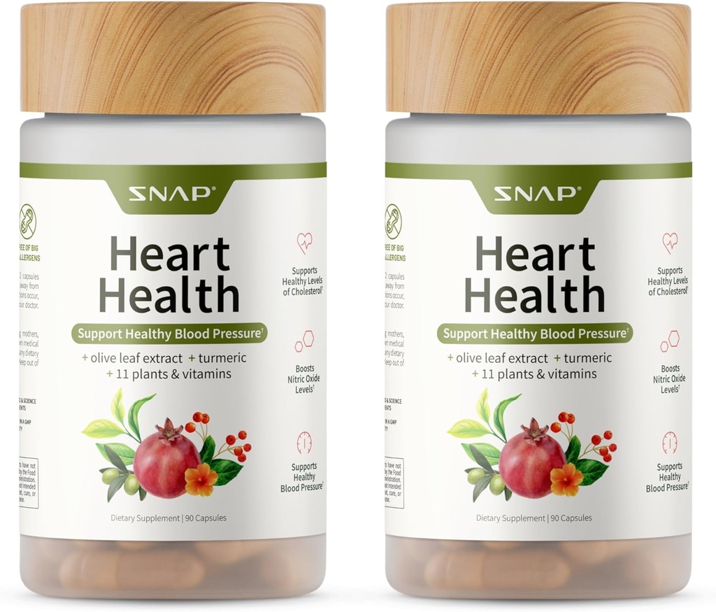 Suplementy Snap Heart Health Supplements and Blood Circulation Supplements, 180 kapsułki