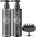 JVR Myjnia i detergent do brody dla mężczyzn, Beard Shampoo Cleanse and Reduces Frizz, Soften & Signistens, Organic with Coconut, Aloe, Zapewnia Shine for Dry & Grube Beards, Opieka nad brodami (6.7oz)