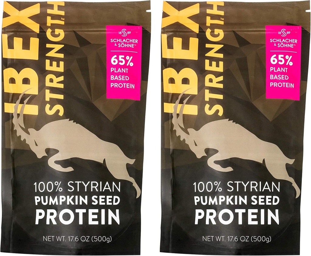 Schlacher & Söhne Styrian Nasienie białka w proszku: 100% Czysty, Białko roślin, Nie GMO, Gluten Free, Wegan, Brak dodatków, System immunologiczny Boost, Poprawia trawienie, Made in Austria (2 Pack)