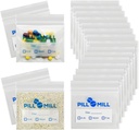 Pil Bag Count - Rozmiar 3 "X 2" 3 Mil - Plastikowe torby z piórkiem Organizer - Małe torby kieszonkowe - Pouch - Codziennie AM PM Medicine Storage Pouches - Locking Pill Carrier Container (100- Pack)