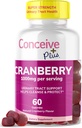 CONCEIVE PLUS Gummeje żurawinowe - 1000mg Siła Żurawinowe Gummy Witaminy, Zdrowie moczu, 60 Gummy Count, 30 Day Supply