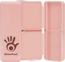 NatureTouch Pill Organizator, 7 Komory Pill Case, Przenośne Pill Box dla kobiet i mężczyzn, Przenośny składany Pill Dispenser z Dual Lid dla Pill / Witamina / Olej rybny / Suplementy - Pink Box