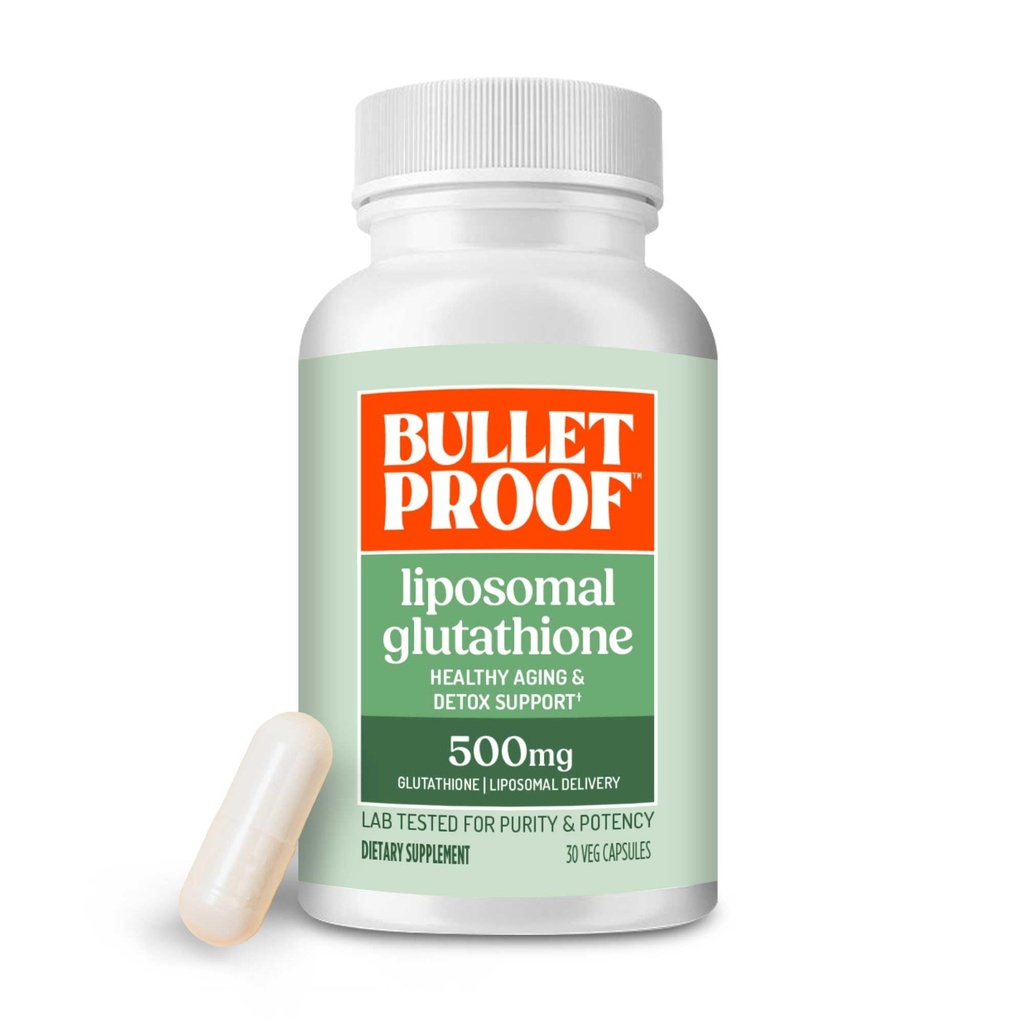 Kuloodporne Liposomal Glutathione Force Antioksydant Kapsułki, 30 Hrabia, Suplement do Zdrowia wątroby i wsparcia immunologicznego, 30 Służenia