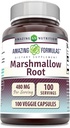 Amazing Supplement Marshmallow Root Supplement Agregat 124; 480 Mg Per Serving Agregat 124; 100 Veggie Capsules Agregates 124; Non- GMO Agregat 124; Gluten Free Agregat 124; Made in USA