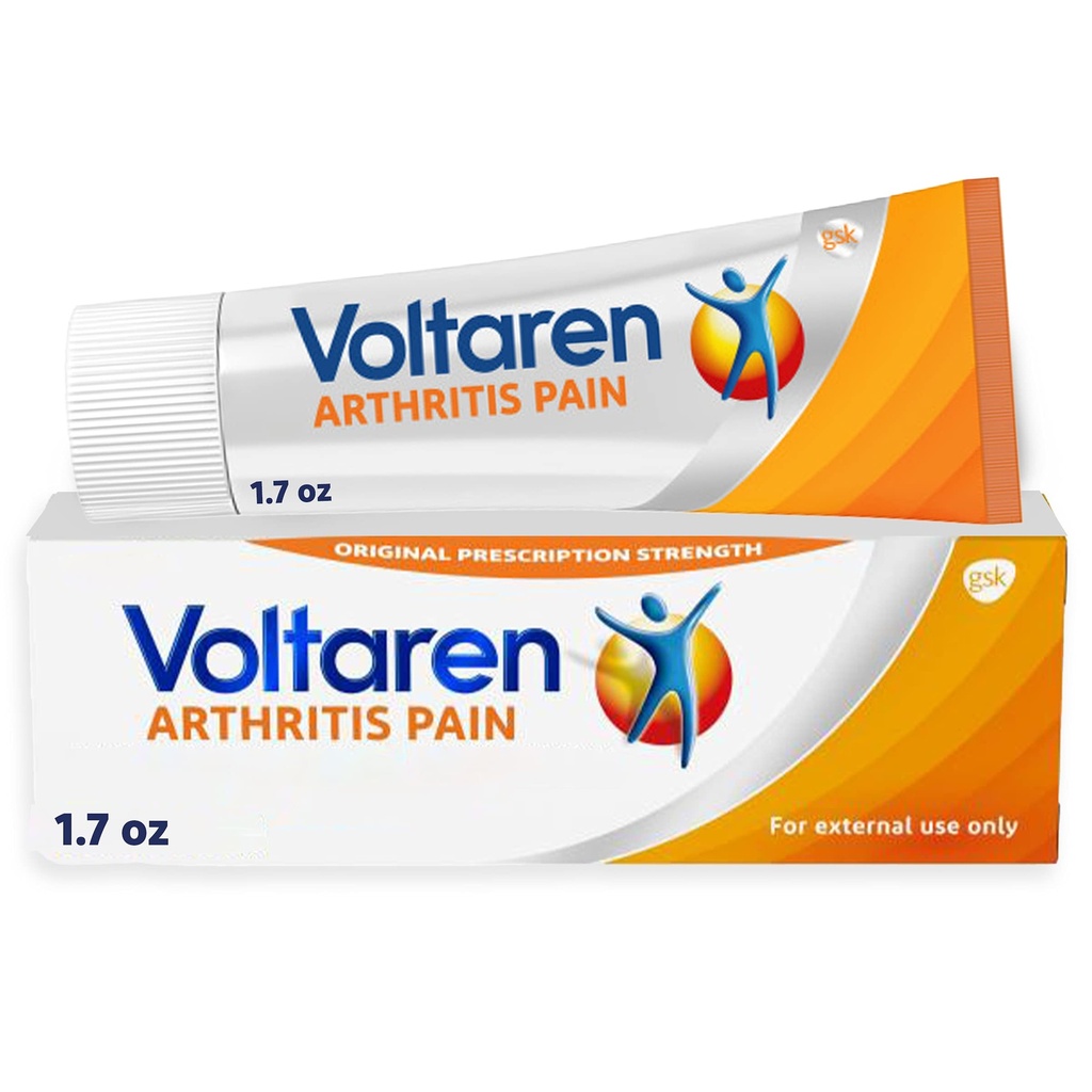 Voltaren Artretitis Pain żel do potężnego miejscowego bólu Artretitis Relief z Diclofenac, Brak recepty - 1,7 oz / 50 g Tube