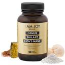 Jestem Joy co. Ormus Shilajit Lion 's Mane - Ultimate Brain Power! Monoatomowe 24k Gold - jedyny mieszanka swego rodzaju energii, pamięci, & Focus - 60 Kapsułki wegańskie