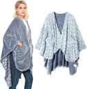 Bcareself Kocyk z podwójnym kołnierzem Ultra Soft Flannel Kocyk, Kocyk zwrotny, z kieszeniami, dla kobiet i mężczyzn