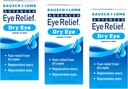 Bausch + Lomb Zaawansowana ulga dla oczu, krople do oczu smaru do suchych oczu, nawilżające i kojące, uzupełnia łzy do szybkiej ulgi, 0,5 Fl Oz