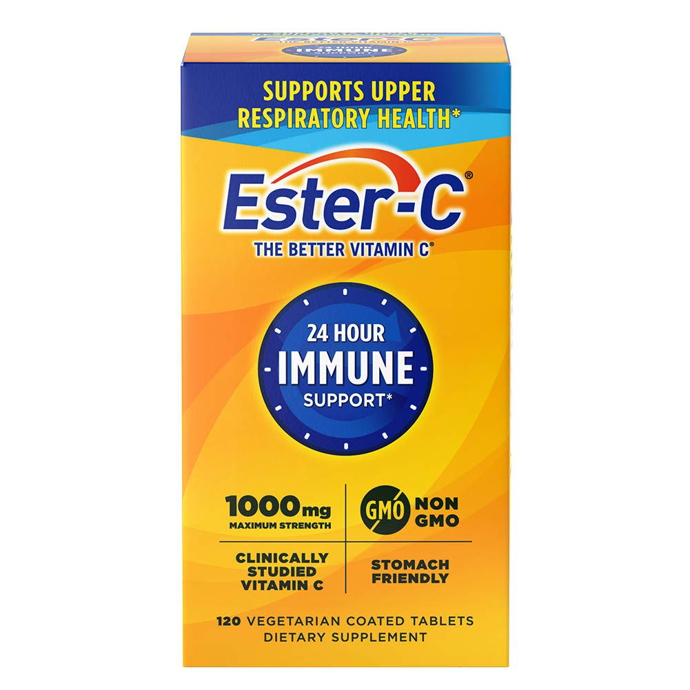 Ester- C Witamina C 1000 mg Tabletki powlekane, Wzmacniacz układu immunologicznego, Suplement do jamy ustnej, 120