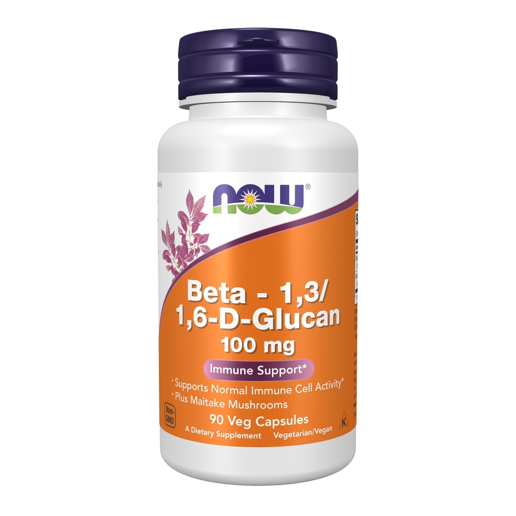 Teraz żywności Suplementy, Beta 1,3 / 1,6 - D- Glukan 100 mg z Maitake Mushrooms, 90 Kapsułki Veg